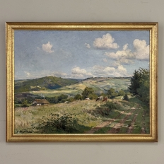 Antique Framed Oil Painting on Canvas by Xavier Wurth (1869-1933)