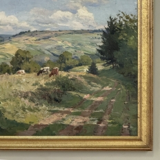 Antique Framed Oil Painting on Canvas by Xavier Wurth (1869-1933)