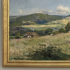 Antique Framed Oil Painting on Canvas by Xavier Wurth (1869-1933)