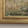 Antique Framed Oil Painting on Canvas by Xavier Wurth (1869-1933)