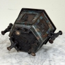 Antique Japanese Meiji Period Enameled Bronze Hexagonal Cachepot Planter