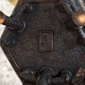 Antique Japanese Meiji Period Enameled Bronze Hexagonal Cachepot Planter