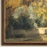 Antique Framed Oil Painting on Canvas by Victor Fermans 'Autumn Village Scene'