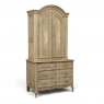 18th Century Country French Louis XV Liegeois Stripped Oak Commode a Deux Corps