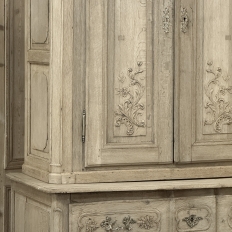 18th Century Country French Louis XV Liegeois Stripped Oak Commode a Deux Corps