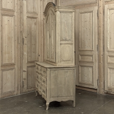 18th Century Country French Louis XV Liegeois Stripped Oak Commode a Deux Corps