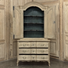 18th Century Country French Louis XV Liegeois Stripped Oak Commode a Deux Corps