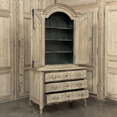 18th Century Country French Louis XV Liegeois Stripped Oak Commode a Deux Corps