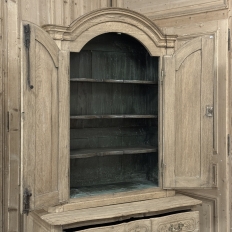 18th Century Country French Louis XV Liegeois Stripped Oak Commode a Deux Corps