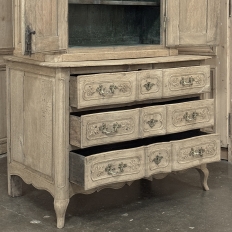 18th Century Country French Louis XV Liegeois Stripped Oak Commode a Deux Corps