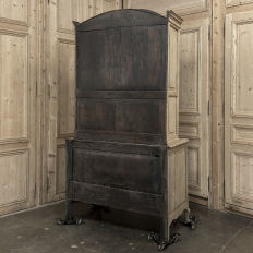 18th Century Country French Louis XV Liegeois Stripped Oak Commode a Deux Corps