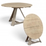 18th Century Rustic Dutch Stripped Oak Round Tilt Top Center Table