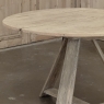 18th Century Rustic Dutch Stripped Oak Round Tilt Top Center Table