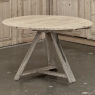 18th Century Rustic Dutch Stripped Oak Round Tilt Top Center Table