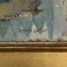 id Century Modernist Floral Still Life Oil Painting by Marcel Mortier in Original Gold Leaf Frame