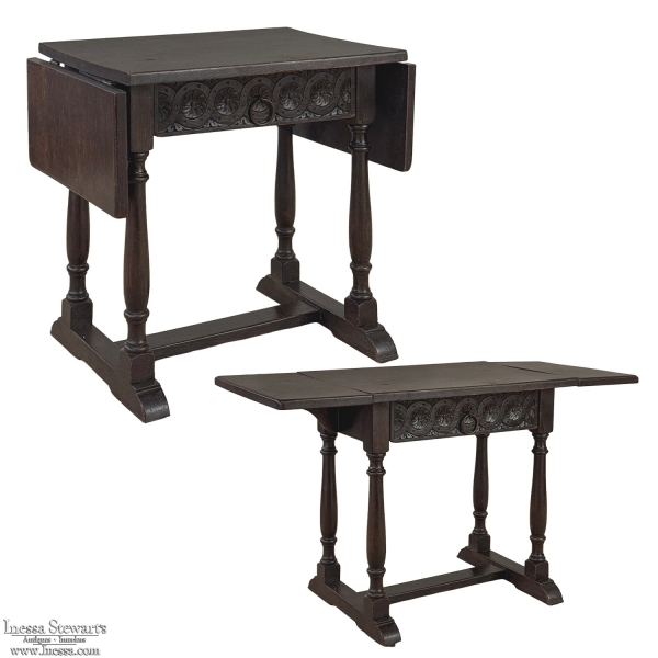 19th Century English Drop Leaf Side Table