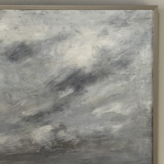 Mid Century Oil on Canvas by Francine Kerckx (1921-?) 'Stormy Seascape with Rocky Coast'