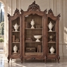 19th Century Italian Rococo Walnut Three-Door Display Bookcase ~ Armoire
