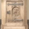 Pair Rustic Gothic Revival Oak Corner Wine Cabinets ~ Vitrines