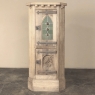 Pair Rustic Gothic Revival Oak Corner Wine Cabinets ~ Vitrines