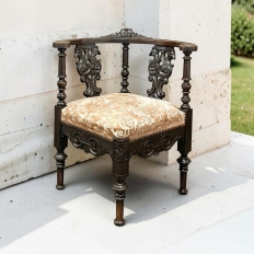 19th Century Italian Renaissance Corner Armchair