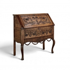 19th Century Country French Louis XVI Slant Front Secretary Desk