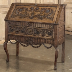 19th Century Country French Louis XVI Slant Front Secretary Desk
