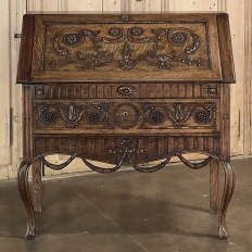 19th Century Country French Louis XVI Slant Front Secretary Desk