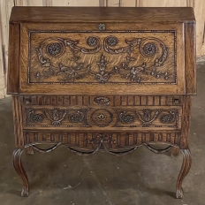 19th Century Country French Louis XVI Slant Front Secretary Desk