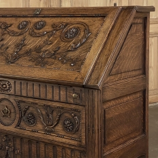 19th Century Country French Louis XVI Slant Front Secretary Desk