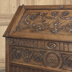 19th Century Country French Louis XVI Slant Front Secretary Desk