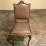 Set of 6 Antique Country French Louis XVI Dining Chairs with Leather