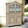 18th Century Rustic Belgian Regence Stripped Oak Bookcase Cabinet