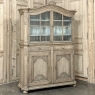 18th Century Rustic Belgian Regence Stripped Oak Bookcase Cabinet