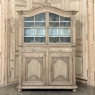 18th Century Rustic Belgian Regence Stripped Oak Bookcase Cabinet