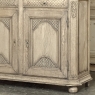 18th Century Rustic Belgian Regence Stripped Oak Bookcase Cabinet