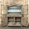 18th Century Rustic Belgian Regence Stripped Oak Bookcase Cabinet