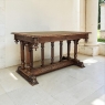 19th Century Napoleon III Walnut Partner's Desk with Faux Leather