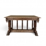 19th Century Napoleon III Walnut Partner's Desk with Faux Leather