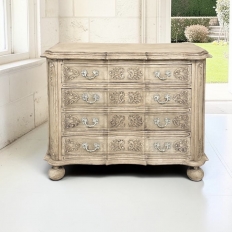 Antique French Louis XIV Commode ~ Chest of Drawers in Stripped Oak