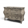 Antique Italian Mahogany Bombe Marble Top Commode
