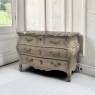 Antique Italian Mahogany Bombe Marble Top Commode