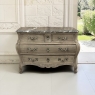 Antique Italian Mahogany Bombe Marble Top Commode
