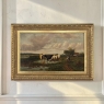 Antique Oil Painting on Canvas by Henri Dupont (1890-1961) 'Grazing Cattle'