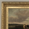 Antique Oil Painting on Canvas by Henri Dupont (1890-1961) 'Grazing Cattle'