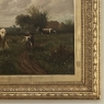 Antique Oil Painting on Canvas by Henri Dupont (1890-1961) 'Grazing Cattle'