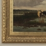 Antique Oil Painting on Canvas by Henri Dupont (1890-1961) 'Grazing Cattle'