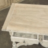 Dutch Stripped Sycamore Writing Table with 2 Drawers and Turned Legs