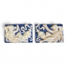 Pair Antique Italian Della Robbia Style Glazed Terracotta Plaques with Cherubs