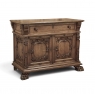 Antique French Louis XIV Renaissance Revival White Oak Buffet